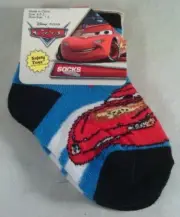 Planet Sox Disney Cars NWT kids socks size 4-5.5 - shoe size 1-5 New black/blue.