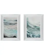 A&B Home Aurora Crystal Mirror Framed Wall Art Set Of 2