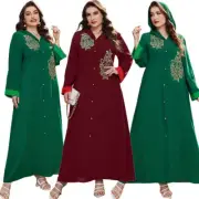 Ramadan Dubai Abaya Women Kaftan Maxi Dress Muslim Loose Hooded Moroccan Caftan