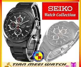 【全新原廠SEIKO】【天美鐘錶店家直營】【下殺↘超低價有保固】SEIKO-黑武士三眼計時石英錶-SSB179P1