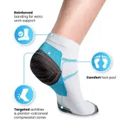 Plantar Fasciitis Heel Arch Pain Relief Support Compression Unisex Ankles Socks