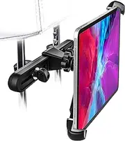 Car Headrest Tablet Mount, woleyi Heavy Duty Ultra Stable Car Back Seat Tablet Holder Compatible with iPad Pro 9.7, 10.5, 12.9/ Air 5 4 3 2, Samsung Galaxy Tabs, Surface Pro/Go, More 9.5-14.5" Tablets