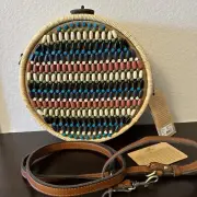 Patricia Nash Pompeiana Crossbody Spring Wicker Basket Bag Multibead NWT $179