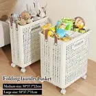 Foldable Rolling Laundry Basket Washing Clothes Storage Dirty Clothes Organiser