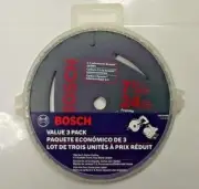 Bosch CB724AB3 7-1/4" x 24 Tooth Carbide Circular Saw Blade 5/8" Arbor 3 Pack