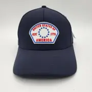 United States Of America 1776 Hat Cap Snapback Blue White Red 4th Of July Mens
