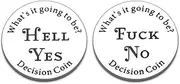 Yes or No Challenge Gifts for Women Men Funny Decision Maker for Friends Christmas Stocking Stuffers Flipping Token Question Answer Token