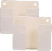 UTHCLO 2Pcs Wall Mounted Adhesive Phone Charging Storage Holders Multipurpose Reusable Mobile Rack for Organizing and Saving Space Suitable for Cell Phones and Remote