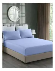 [Royal Comfort] 2000TC Bamboo Cooling 3 Peice Sheet Set in Light Blue