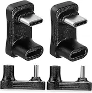 FELTECHELECTR 4pcs U-Shaped Elbow Type-c Adapter USB Shaped Type c Adapter Shaped C Computer Accessories Angle Type Laptop Computer Accessories Laptop Connector Converter Connectors PVC