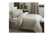 Belledorm Waltham Duvet Cover Set (Beige) (Superking)
