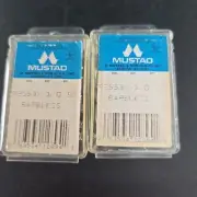 Mustad 92553X Size 1/0 Barbless Fishing Hooks Quanty : 100 (50 X 2)