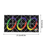 Flye Fidget Toys 8 Panels 3 Rings Magic Folding Puzzle Cubes Twi Sty Stress Relieve Black
