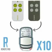 10 x Moovo Door Garage/Gate Remote Control Compatible MT4 XW4 433.92mhz