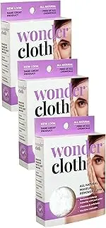Wonder Cloth (Pack of 3) - All Natural Make-Up Remover Cloth, Removes Makeup Instantly with Just Water, Cleanses and Exfoliates, Machine Washable