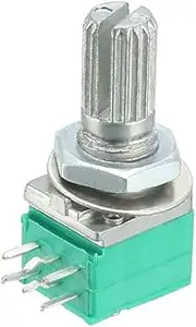 uxcell RK097G 10K Ohm Variable Resistors Dual Turn Rotary Carbon Film Taper Potentiometer