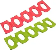 [ELAYARD] 2pcs Silicone Beer Storage Rack Drinks Mat for Home Office Bar and Party Versatile Organizer for Beer Wine and Can Beverage Lightweight and Easy to and Red