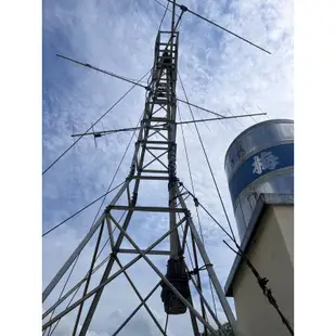 樓頂無線電通訊基地台。