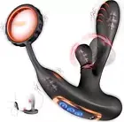Anal Butt Plug Vibrating Dildo Prostate Massager Cock Ring Vibrator Men Sex Toys