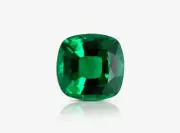 1.32 Carat Natural Loose Emerald, Green Square Cushion, AGL Certified Rare Gift