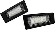 FIQOME 2x LED Licence Number Plate Light White Canbus, for 2013-18 Mazda3 3 Axela BM CX-3 Car Number Plate Led Light