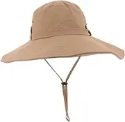 [Ipetboom] Wide Brim Sun Hat Quick Dry Beach Hat for Summer Brim for Outdoor Activities Light Brown