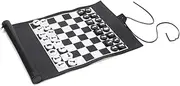 Binxind Roll Up Backgammon Chess Set PU Mini Portable Board Game for Children Outdoor Travel Family Backgammon Table Game Easy to Use