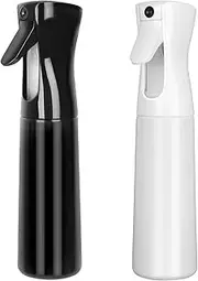 FIREYUN 2pack Home Hair Spray Bottle (10.1oz/300ml) Continuous Mist Empty Ultra Fine Plastic Water Sprayer – For Hairstyling, Cleaning, Salons, Plants, Essential Oil Scents & More
