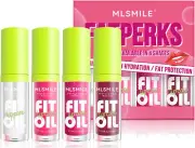 Joyeee 4 Colors Lip Oil Lip Gloss Set, Big Brush Head Hydrating Lip Glow Oil, Sh