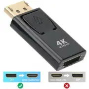 4K HD DP Male to Female HDMI compatible Video Audio Adapter Converter Black i