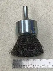 1" WIRE END BRUSH .006 WIRE WHEEL CARBON STEEL W/ 1/4" SHANK USA BNS1006