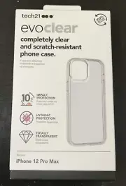 NEW - Tech21 Apple iPhone Evo Case - Clear - Size Apple iPhone 12 Pro Max