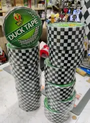 12 Rolls Duck Indy Checkered Flag Racing Duct Tape 1.88 W in. x 10 L yd.