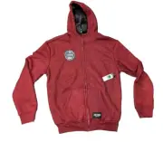 Zoo York Sherpa Zip Jacket Cordovan Marled Red Hoodie