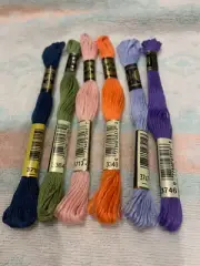 6 X NEW DMC STRANDED COTTON THREAD SKEINS BULK LOT 11