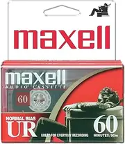 Maxell 109024 UR-60 2PK Normal Bias Audio Cassettes 60 Minutes with Cases 2 Pack
