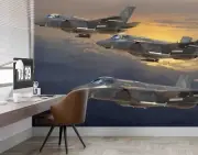 3D Fighter Sky Airplane Wallpaper Wall Murals Removable Wallpaper