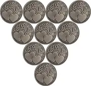 I Love You Four-Leaf-Clover Lucky Coin Pocket Hug Token Lottery Ticket Scratcher Tool (Pack of 10)