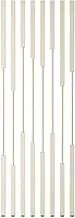 Pack of 8 Metal Slats Room Divider, Floor to Ceiling Wall Post Partitions Screens, Room Partition Post with Adjustable Feet, Space Decor Divider Column, 70-220 Cm High, for Home(165cm/64.9in/5.