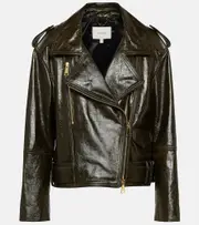 [Dorothee Schumacher] Dorothee Schumacher Leather jacket AU 12 green