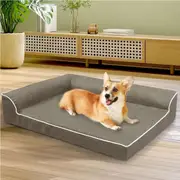 Pawz Orthopedic Dog Bed Memory Foam Cushion Cat Calming Mat Washable Extra Large Coffee-L(91cm x 68cm x 16.5cm)