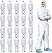 Medtecs Hazmat Suits - 6 Sizes Options - Disposable Coveralls Suit, Medical Protective Coverall PPE Hazmat Suits