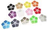 Replacement stickers for you Rubiks´s cube MegaminX 2x2 fiber carbon