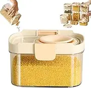 Push-Type Sealed Box Storage Jar, Airtight Food Storage Containers with Lids, Grain Kitchen Save Jar Cereal for Cereal, Dry Food, Flour and Sugar (750ML)