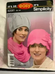 Simplicity Pattern E2081 It’s So Easy - FLEECE HATS Cute Details - Uncut Pattern