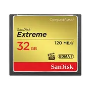 SanDisk 32GB Extreme CompactFlash Card with (write) 85MB/s and (Read)120MB/s - SDCFXSB-032G
