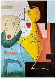 Pablo Picasso Poster Abstract Painting Pablo Picasso Canvas Wall Art Pablo Picasso Print Living Room Home Modern Decoration Picture 40x60cm Unframed