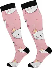 [GAIREG] Cute Flamingo Palm Tree Compression Sock Running Compression Socks for Women Compression Socks Sports Women