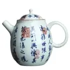 165ml Ceramic Retro Character Pattern Teapot Household Kung Fu Tea Set Kettle