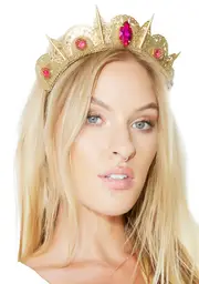 [Loschy Designs] Pink Gem Filigree Spike Tiara